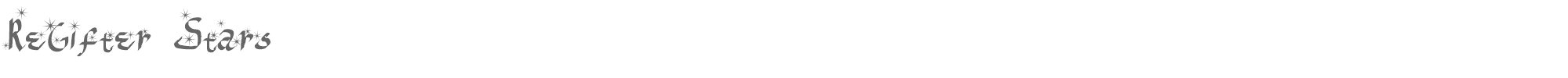 Sample characters ReGifter Font